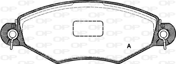 OPEN PARTS Комплект тормозных колодок, дисковый тормоз BPA0643.10
